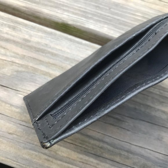 Wallet Black Genuine Leather Card Holder Handmade - Picture 9 of 11